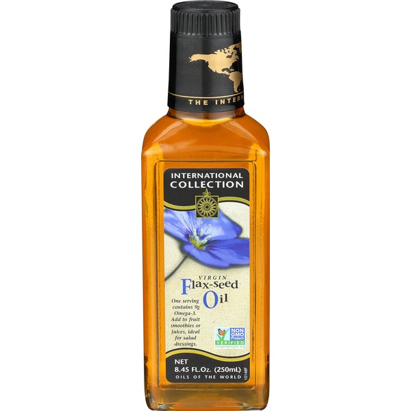 International Collection Virgin Flax Seed Oil, 8.45-Ounces (Pack of 3)