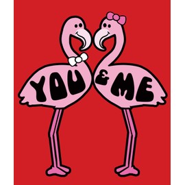 Candy Floss Valentine's Day Card Flamingos