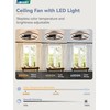 LEDIARY Low Profile Ceiling Fans with Lights, Flush Mount Modern