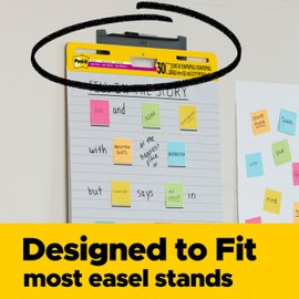 Post-it Super Sticky Easel Pad, Great for Virtual Teachers and Students, 25 x 30 Inches, 30 Sheets/Pad, 2 Pads, Lined Premium Self Stick Flip Chart Paper, Teacher Anchor Chart