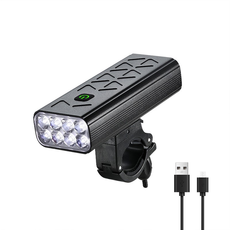 8LED Bike Light Front Bicycle Headlight High Brightness Rechargeable Cycle