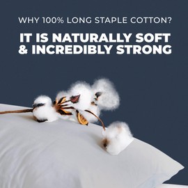 Sweave 100% Cotton Percale Sheets Queen Size - Cool & Crisp Hotel Feeling, Breathable, Softer After Each Wash, Fitted Sheets with Deep Pockets, Double-Elastic & Corner Straps, Z-Hem Luxury Stitching