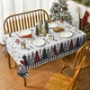 2pcs Christmas Table Cloth Party Plastic Xmas Tablecloths,137*274cm Christmas Tree