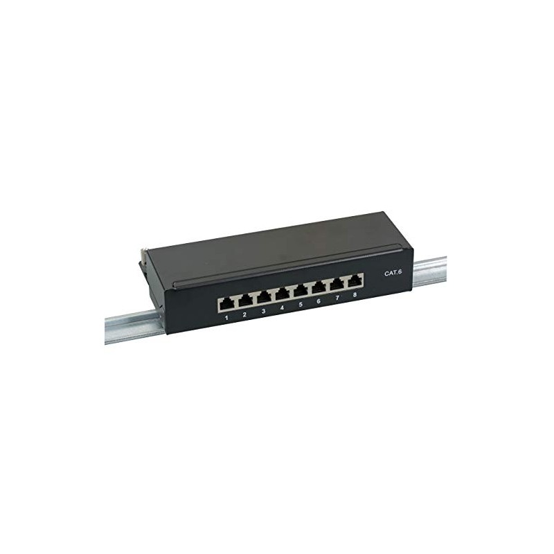 EFB-Elektronik Mini Patch Panel STP 8xRJ45 Cat.6, 10 Inches