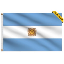 Argentina Flag,Argentina Flag 3x5,Embroidered Argentina Flag Outdoor,Heavy Duty Argentina Nylon Flag,Double Sided Argentina Flag for Outside,Thick Argentina with Brass Grommets