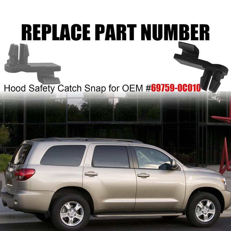 GolTHd 2PCS Hood Safety Catch Snap, Hood Clips Compatible with