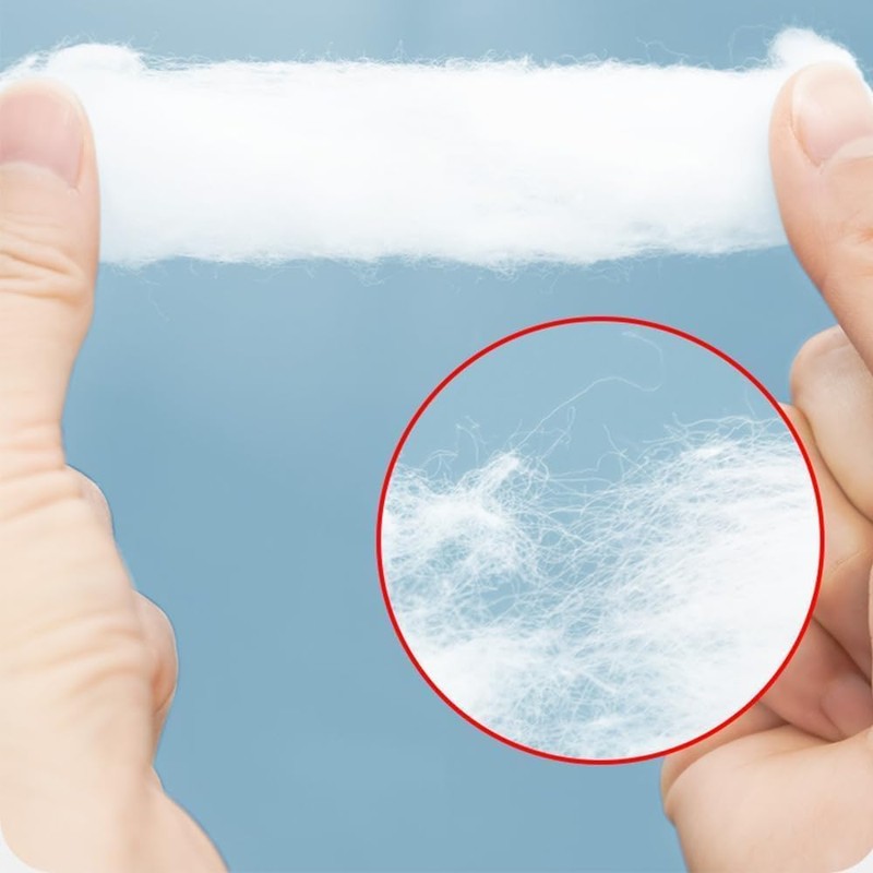 Pack of 100 White 0.8g Cotton Balls with Self Sealing