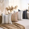 DAPTSY Boho Throw Pillow Covers Striped Pillow Covers 18x18 Inch