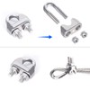 15 Piece Rope Clamp 4 mm Set Stainless Steel M4