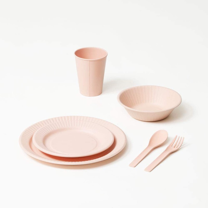 ideaco Cutlery 2 Spoons, 2 Forks, 4 Pieces, Pink b