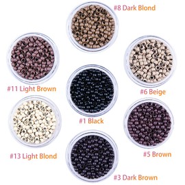 Kullke Nano Rings Micro Beads (1000PCS, 8 Dark Blond)