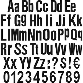 134 Pcs 5 Inch Bulletin Board Letters Colorful Alphabet Letters Numbers and Punctuation Cutouts Letters for Bulletin Board Wall Set for Display Board Chalkboard Classroom (Black)