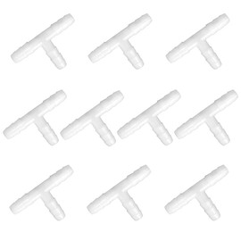 Joywayus Plastic Hose Barb 3/8" Barbed 3 Way T Shaped Pipe Fittings Tube Adapter Connector(Pack of 10)