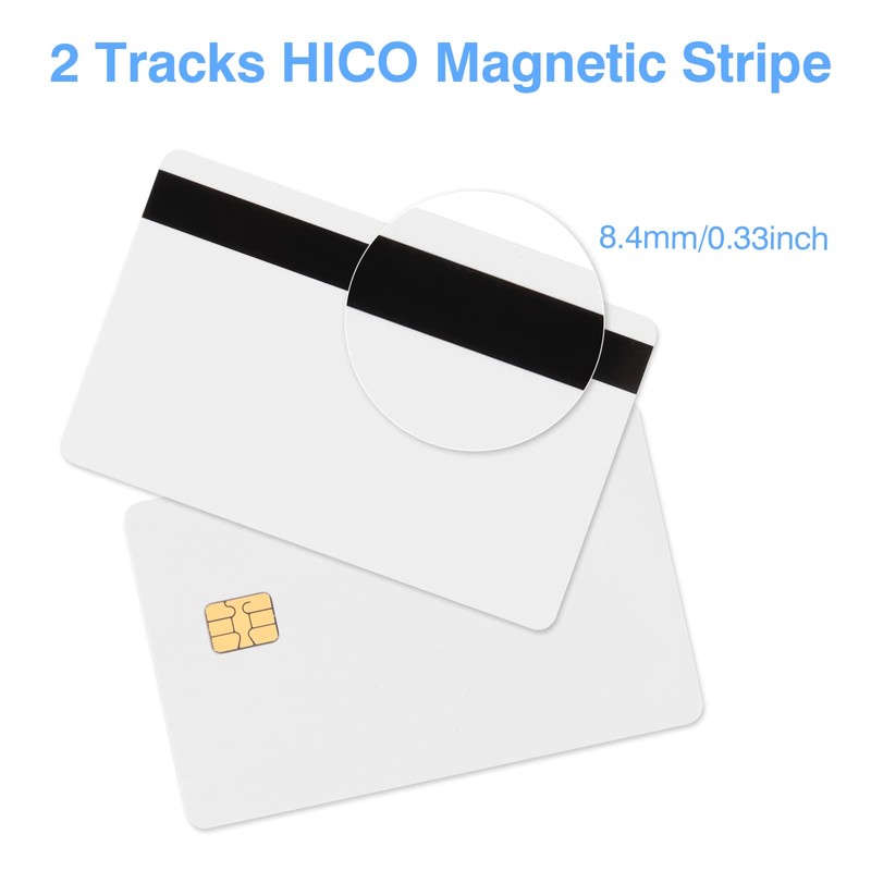 20 Pack SLE4442 Chip Cards with 2 Track 8.4mm HICO