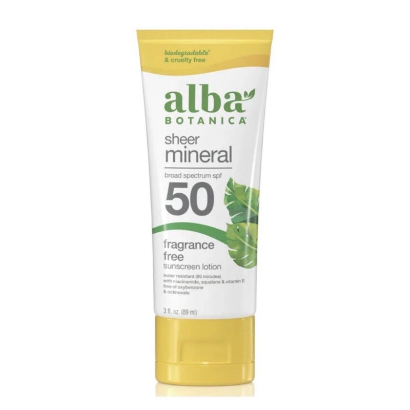 Alba Botanica, Sunscreen Sheer Lotion Mineral SPF 50, 3 Fl