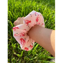 Flamingo Scrunchies Hair Tie Ponytail