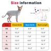 Idepet Sphynx Cat Shirt,Hairless Cats Cotton Clothes Turtleneck Sweater Breathable
