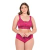 Ulla Popken Women's Lace Bralette Without Underwire Cup B-F Bra,