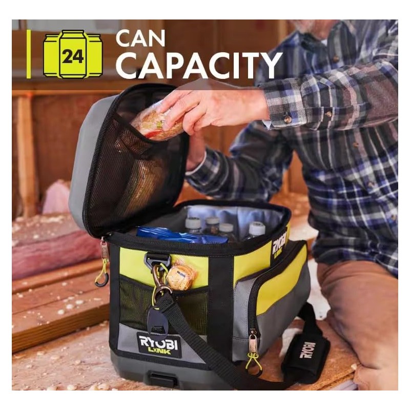 RYOBI Link Soft Cooler with Bottle Opener Beverage Soda Beer