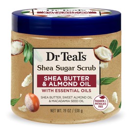 Dr Teal's Scrub Exfoliante para la Piel con Manteca de Karité y Azúcar, 19 Onzas