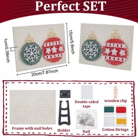 WEBEEDY Christmas Snowflake String Art Kit for Adults Beginners, Complete Craft Project Set with All String Art Supplies and Instruction Christmas Decor Fun Home Activities and Decorations Unique Gift