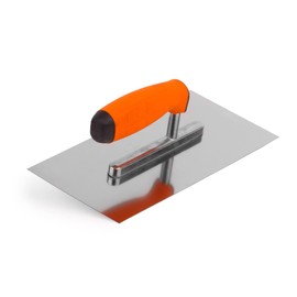 Mivos Stainless Steel Smoothing Trowel 270 x 130 mm - Rustproof Eaves with 2 Components Soft Grip - Cleaning Trowel with Blade Thickness 0.7 mm - Smoothing Board - Smoothing Disc Made in EU