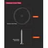 SUPPLY GIANT DD008S-W4 Wall Cleanout Cover Plate, 8-Inch, Stainless Steel,