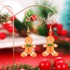 Jadive Christmas Gingerbread Man Earrings for Women Gingerbread Earrings Cute