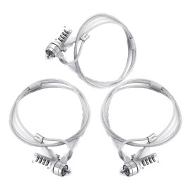 Importeek 3pz Candado Cable Seguridad Computadora Pc Laptop Portatil