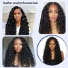 Sosihua 16 Inch 180g Deep Wave Feather Crochet Hair Pre-Looped