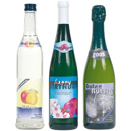 Your Design 32x Inkjet Bottle Labels 8.5 x 10 cm with 32 Banderoles