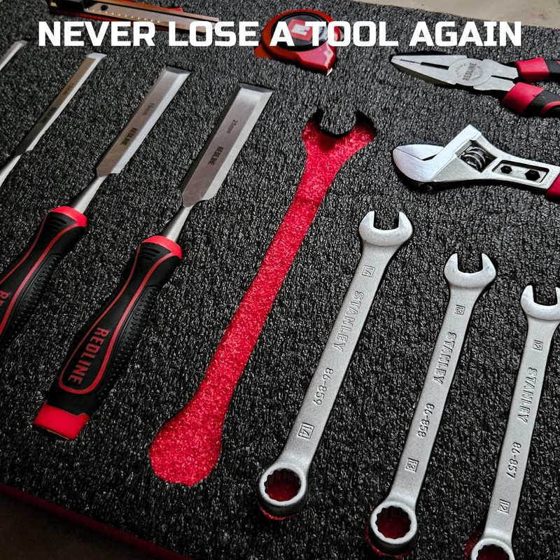 ONREVA Tool Box Foam 4Pack 2pc 18x12x2in & 2pc 18x12x1in,