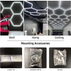 Gneng Hexagon Garage Lights, Ultra Bright LED 6500K 156W 17280LM;