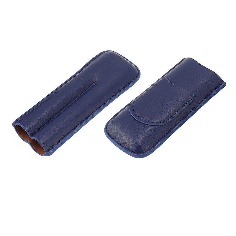 Cigar Case Elegant Vintage Hand Crafted Slim Portable 2 Fingers