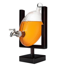 Football Gifts for Men Dad, Father's Day - Decanter with Upright Field Goal Holder + 2 Glasses, Decanter Set & Glasses, Birthday Gift Ideas from Daughter Son, Retirement Bar Stuff Father, Him Brother