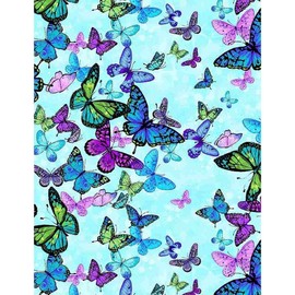 Forest Magic Butterflies Flying Cotton Fabric by The Yard Timeless Treasures