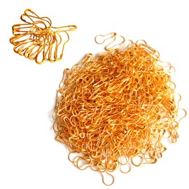 Fuxinghao 1000 Pieces 21mm/0.8 Inch Small Metal Safety Pins, Gourd Pin, Bulb Pin, Clothing Tag Pins for Clothing Crafting and DIY(Gold)