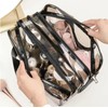 Clear Double-layer Travel Makeup Bag, Large Capacity Portable Cosmetic Toiletry