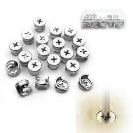 20Pcs Furniture Cam Lock Fasteners Whit Transparent Box Lock Fasteners for Cabinets Drawers Furniture Connector