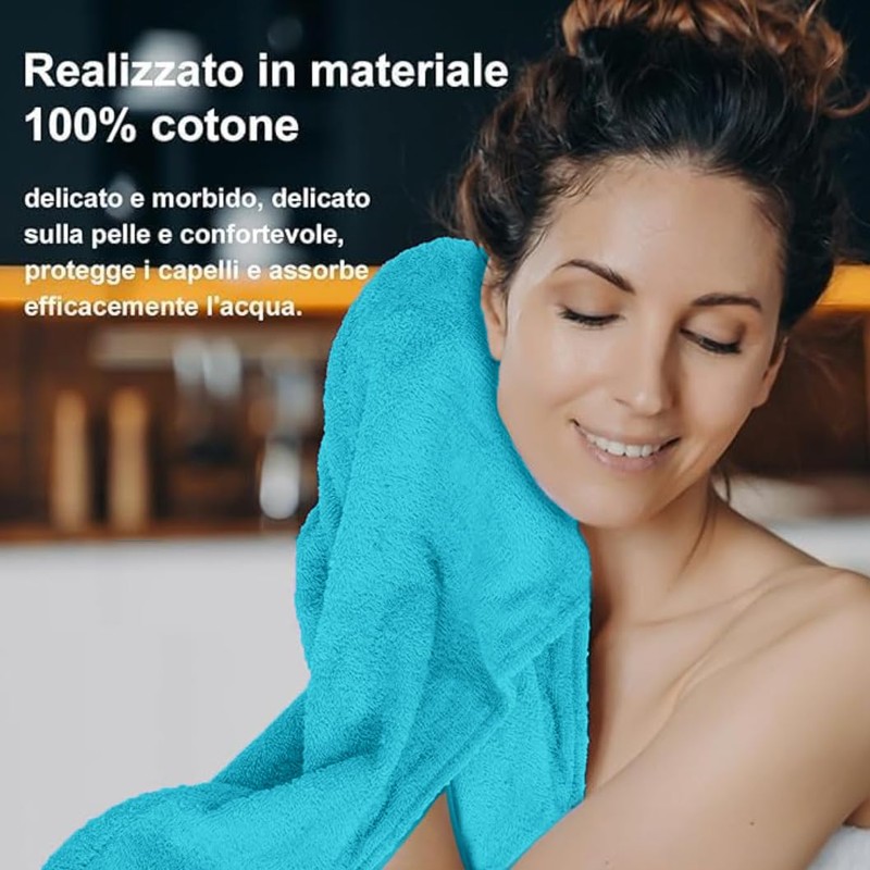nice homeit Handtuch-Set mit 2 Haar-Turban, 100 % ringgesponnene Baumwolle,