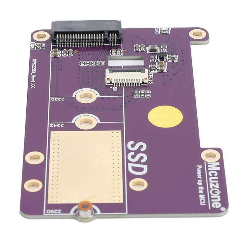 SSD Expansion Board for RPi 5 Support PCIE X1 and