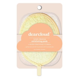 dearcloud Gentle Cleanse Exfoliating Set – Double-Sided Loofah & Shower Scrubber – Reusable Exfoliating Body Scrubber & Body Scrubber Exfoliator (Orange)