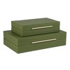 HofferRuffer Faux Leather Decorative Boxes Set of 2, Large Nesting