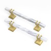 homdiy 10 Pack 5 Inch Marble Cabinet Pulls, White Marble