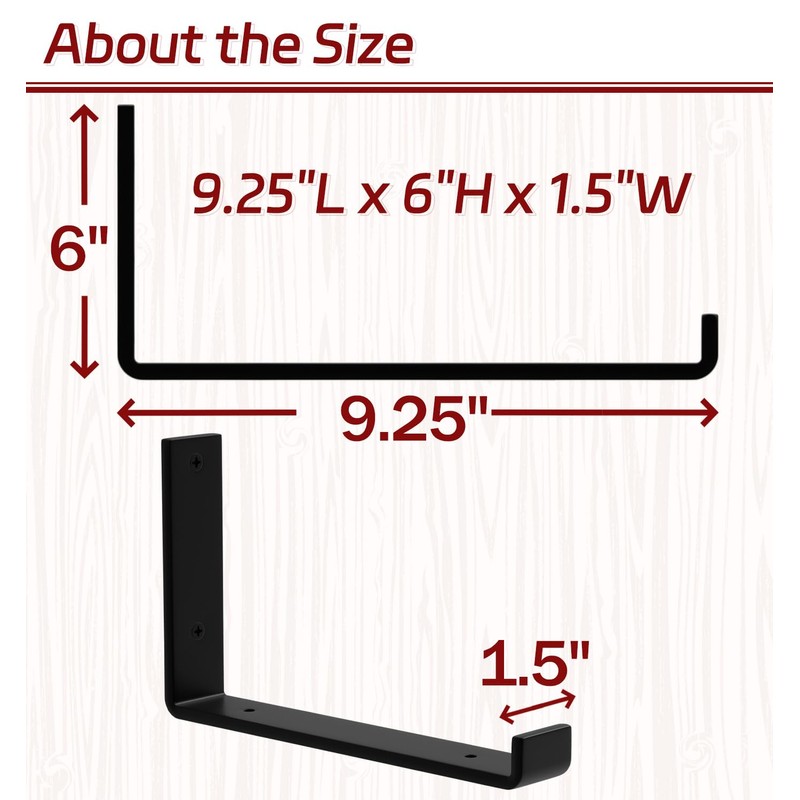 ISOKER 12 Pack - 9.25"L x 6"H x 1.5"W Shelf
