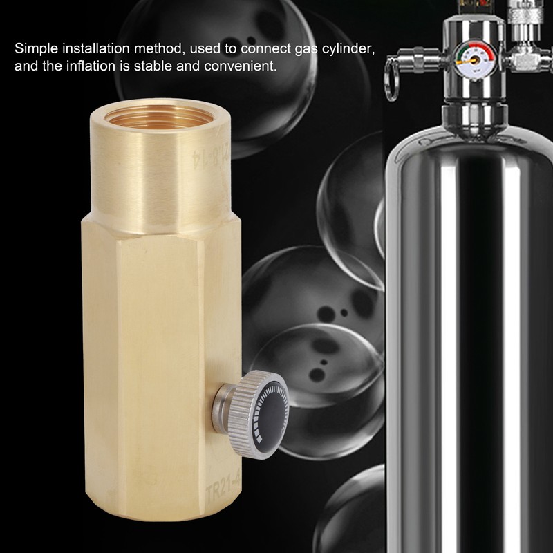CO2 Refill Adapter Connector Kit W21.8-14 Soda Inflation Valve Cylinder