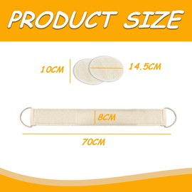 3 PCS Loofah Exfoliating Back Scrubber Set, Double Side Washer, Loofah Spong, Natural Loofah Shower,for Women and Men,Shower