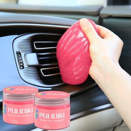 PULIDIKI Car Cleaning Gel Detailing Putty Auto Detail Tools Car Interior Cleaner Slime Supplies Car Accessories Christmas Stocking Stuffers Gifts for Women Teens White Elephant Gifts Adult Pink 2Pack