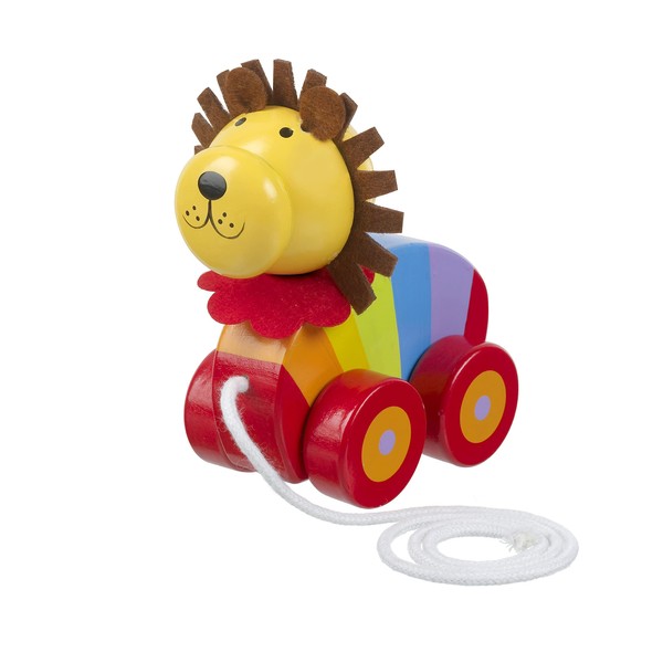 Lion Pull Along Toy - Animal Push and Pull Along