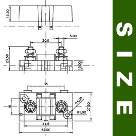 DAOKAI Midi Fuse Holder,2 Pcs ANS Car Fuse Holders with 2pcs 60A Amp High Current Bolt-on Midi Fuses for Cars Trucks Vehicles Caravans Agricultural Machinery